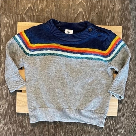 Gap stripes sweater. 0-3 Months - Picture 1 of 7